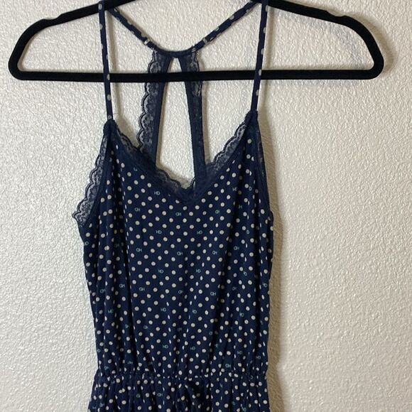 Gilly Hicks- Sleep rompers- blue polka dot and lace size XS - Picture 2 of 9